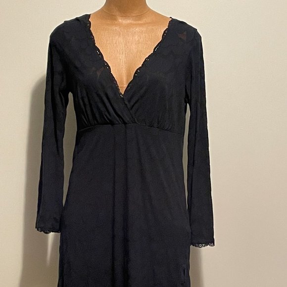 VENUS - mini dress/tunics/night dress -  semi sheer - black - size large - Picture 3 of 9